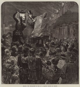 Reading the Declaration of War at a Railway Station in France by David Henry Friston