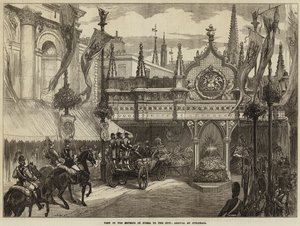 Visit of the Emperor of Russia to the City, Arrival at Guildhall by David Henry Friston