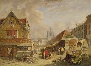 The Old Fishmarket, Norwich, 1825