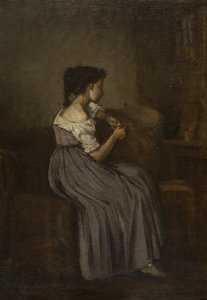 Study of a Seated Girl by David Jacobsen