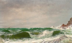 Waves crashing on a rocky coast by David James