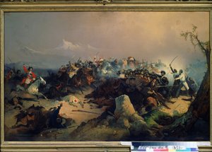 Attack of the Cherkesses on the Russian cavalry on May 24 by David Johann Friedrch Koenig