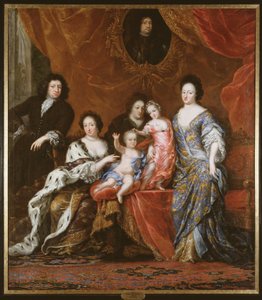 Hedvig Eleonora (1636–1715), Princess of Holstein-Gottorp, Queen of Sweden, with her Family, 1683 by David Klöcker Ehrenstrahl