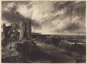 Hadleigh Castle (Large Plate) by David Lucas after John Constable