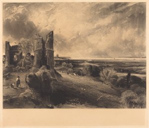 Hadleigh Castle (Large Plate) by David Lucas after John Constable