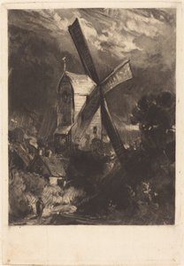 Mill near Brighton by David Lucas after John Constable