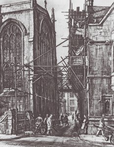 Oxford: Catte Street by David Muirhead (after) Bone