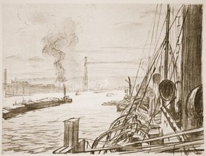 A Hospital Ship at a Base, Illustration from 