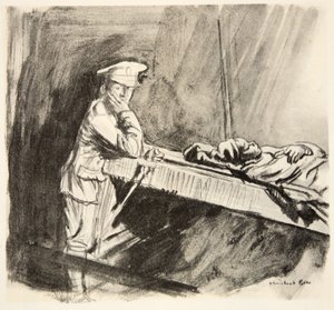 Embarking the wounded, illustration from 