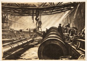 Moving heavy gun tubes, illustration from 