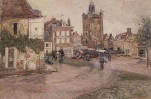 Market Day at Genilly, France by David Murray