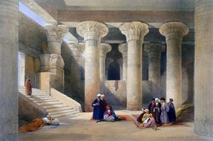 Interior of the Temple at Esna, Upper Egypt by David Roberts, Louis Haghe