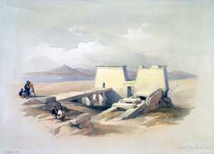 Temple of Wady Saboua, Nubia by David Roberts, Louis Haghe