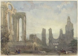 Abbey Ruins of Aberbrothwick at Evening by David Roberts