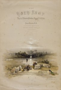 Baalbec from the Fountain, May 7th 1839, Title Page of Volume II of 