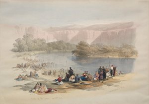 Banks of the Jordan by David Roberts