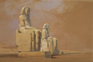 Colossi, Thebes by David Roberts