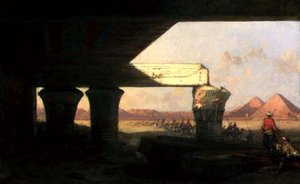 Egyptian Landscape with a Distant View of the Pyramids by David Roberts