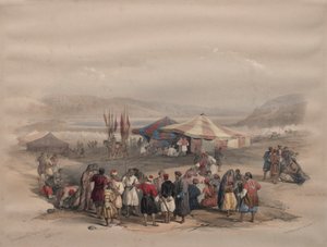 Encampment of Pilgrims, Jericho, 1839 by David Roberts