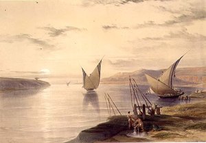 Hager Setsilis, from Egypt and Nubia, Vol.1 by David Roberts