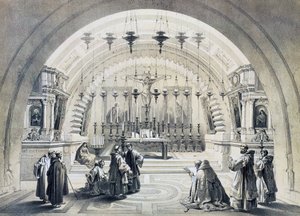 Interior of Church of Holy Sepulchre, Jerusalem by David Roberts