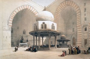 Interior of the Mosque of the Sultan al-Ghuri, Cairo, Egypt by David Roberts