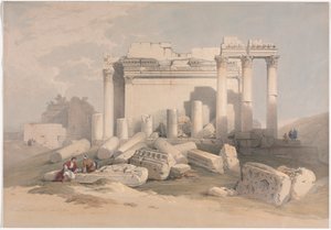 Ruins of the Eastern Portico of the Temple of Baalbec by David Roberts