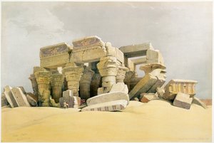 Ruins of the Temple of Kom Ombo, Egypt by David Roberts