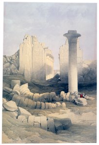 The Dromos or Central Hall of the Great Temple of Amun, Karnak by David Roberts