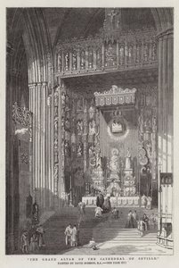 The Grand Altar of the Cathedral of Seville by David Roberts
