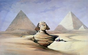 The Great Sphinx and Pyramids at Giza