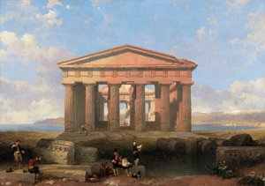 The Temple of Neptune at Paestum by David Roberts