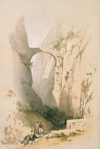 Triumphal Arch Crossing the Ravine Leading to Petra, Plate 95 from Volume III of 