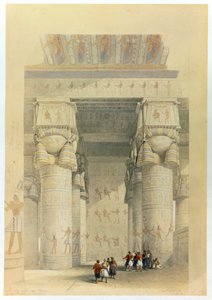 View from under the portico of the Temple at Denderah, Egypt, 19th century by David Roberts