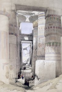 View through the Hall of Columns, Karnak, from Egypt and Nubia, Vol.1 by David Roberts