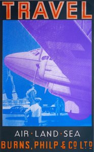 Travel: Air, Land Sea (Blue) by David Studwell