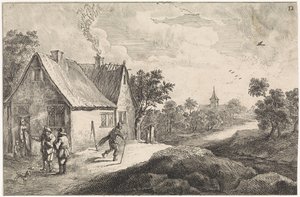 Peasant Hamlet with Figures by David Teniers (II)