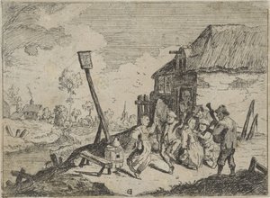 Dancing Peasants by an Inn by David Teniers (II)