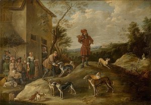 Resting Hunters by David Teniers the Elder