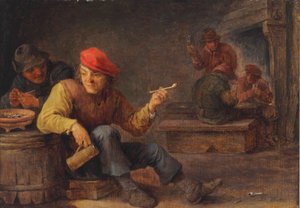 Boors Drinking and Smoking in an Inn by David Teniers the Younger