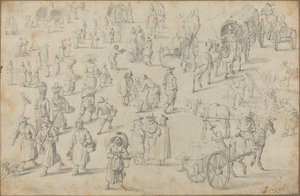 Studies of Market Figures by David Teniers the Younger