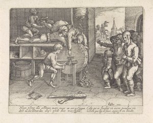 Deceiver Punished by Sharpening Nose and Ears by David Vinckboons (I) (possibly)