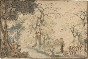 Landscape with Elisha Mocked