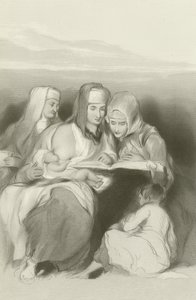 Hebrew Women Reading the Scriptures at Jerusalem