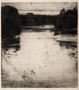 Afterglow on the Findhorn by David Young Cameron