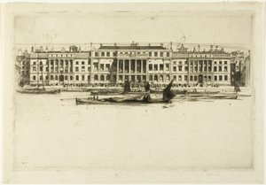 Custom House, plate one from the London Set by David Young Cameron