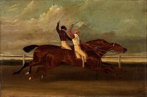 Actaeon Beating Memnon in the Great Subscription Purse at York, August 1826 by David of York Dalby