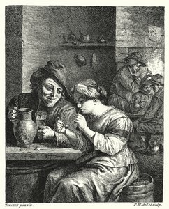 The Smoking Woman by David the Younger (after) Teniers