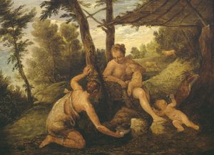 Adam and Eve after the Expulsion (after Paulo Veronese and studio)