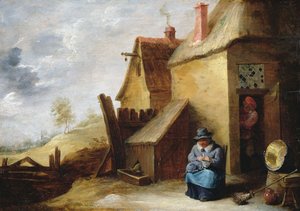 Cottage in a landscape